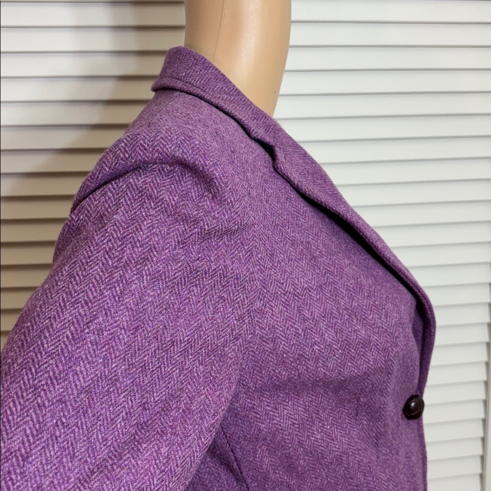 J. Crew Purple Wool Blazer Size 10 - Picture 6 of 11